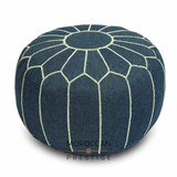 Moroccan Denim Pouf