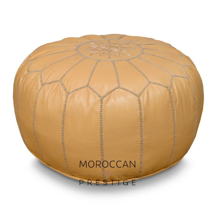 Musk Moroccan Leather Pouf